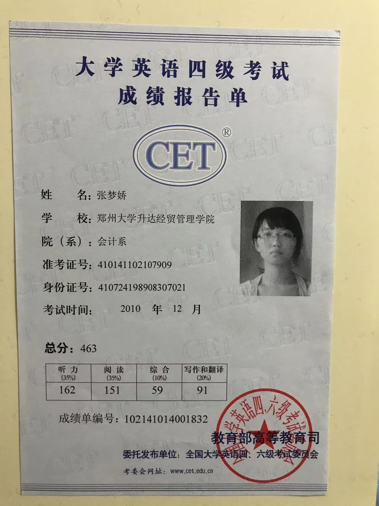 张阿姨职业证书4
