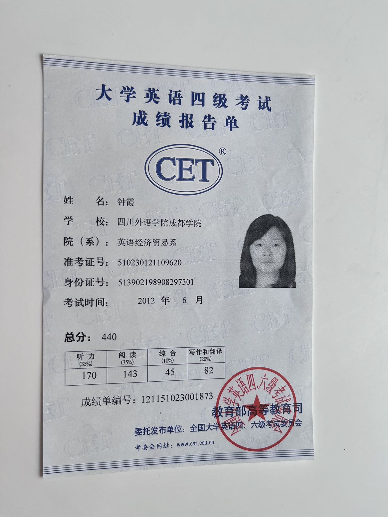 钟阿姨职业证书3