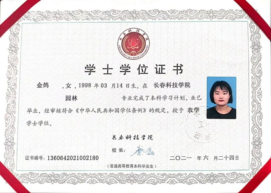 金阿姨职业证书3
