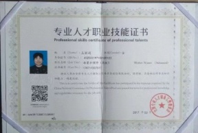 王阿姨职业证书3