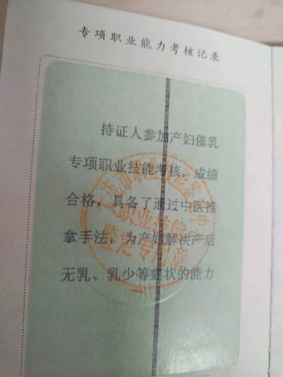 方阿姨职业证书5