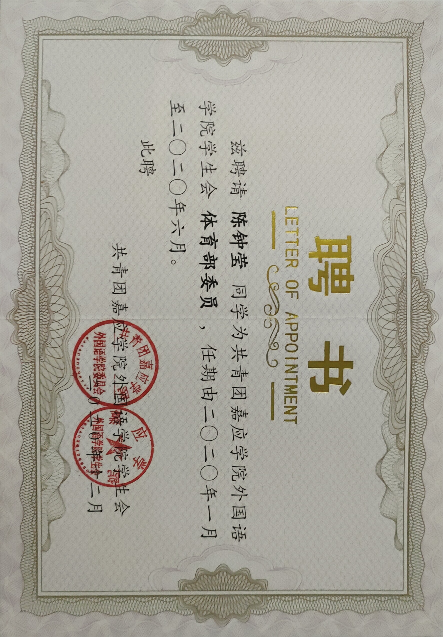 陈阿姨职业证书4