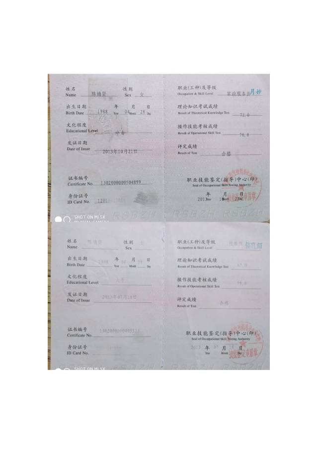 陈阿姨职业证书2