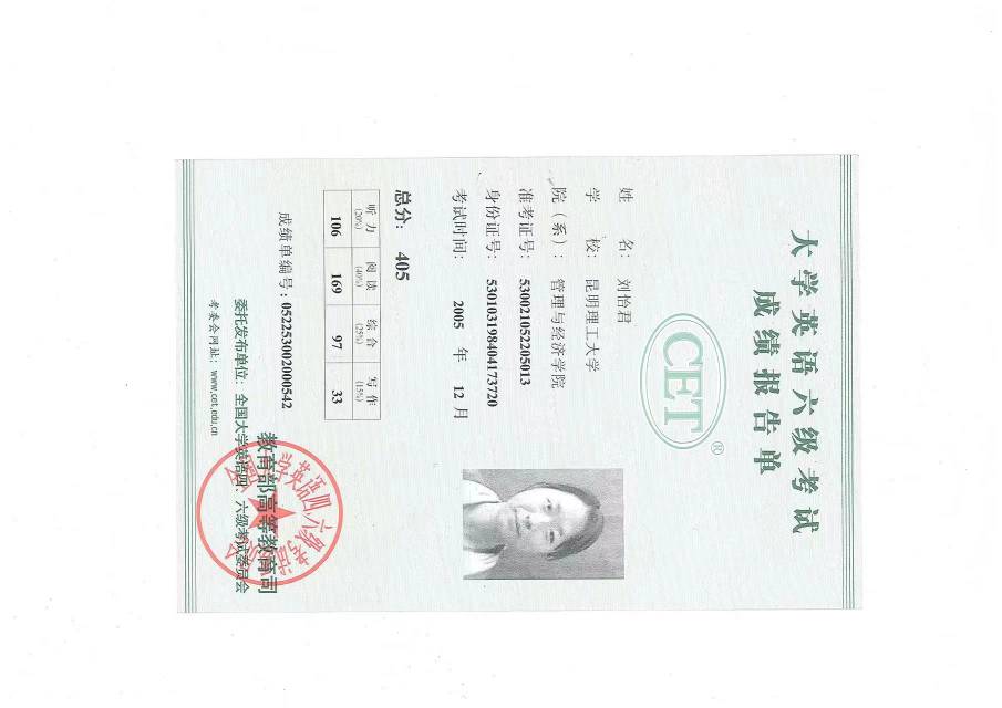 刘阿姨职业证书3