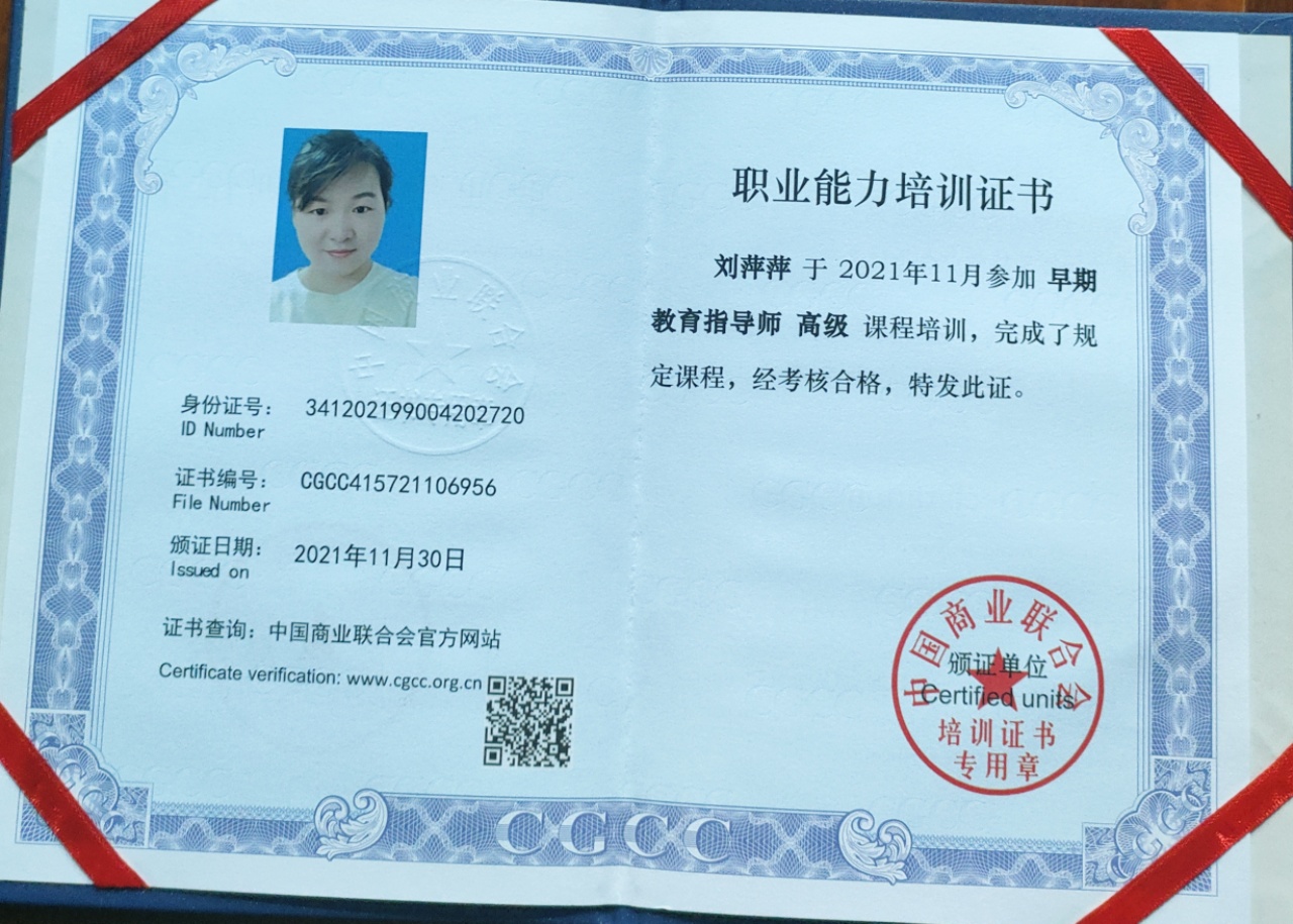 刘阿姨职业证书2