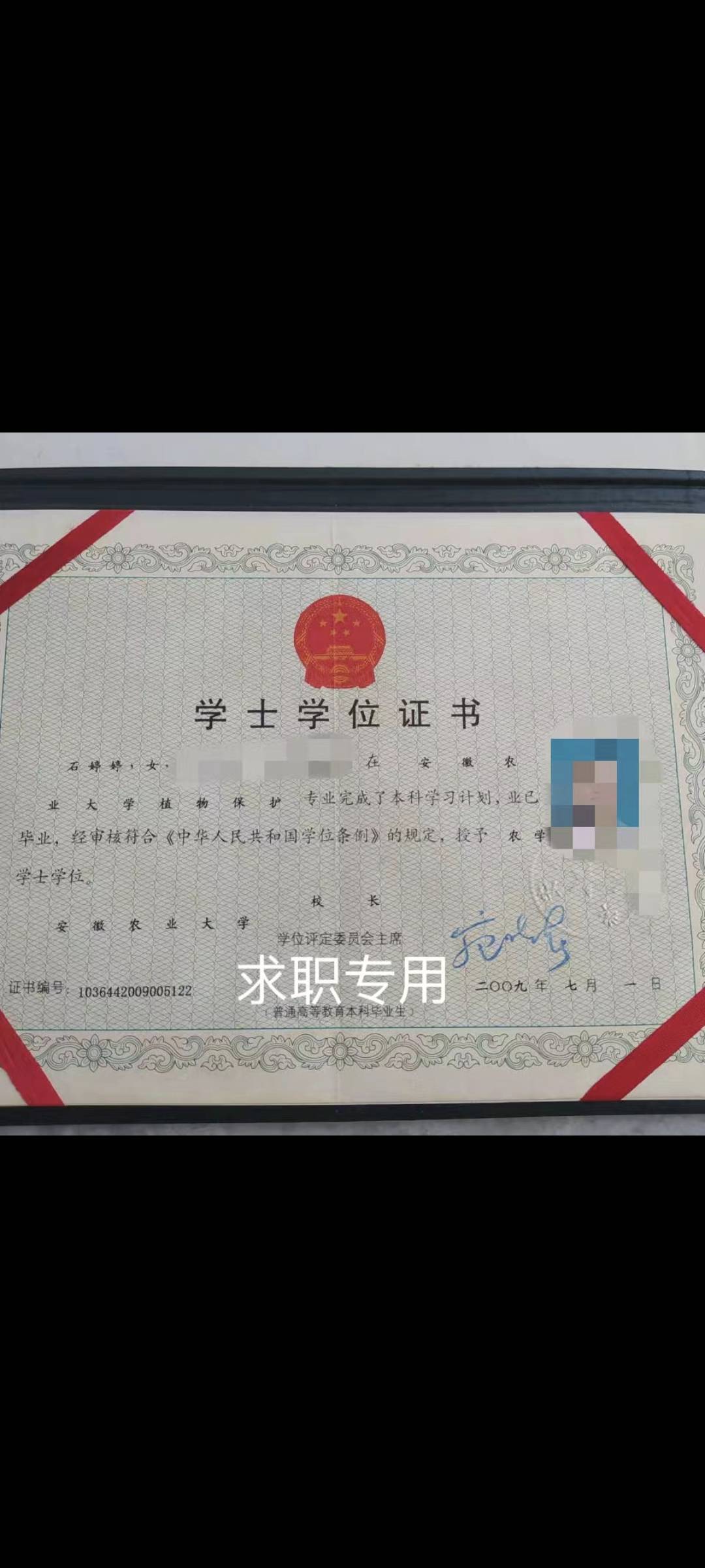 石阿姨职业证书2