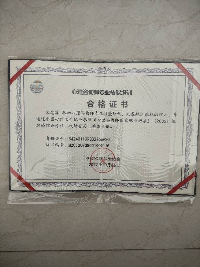 宋阿姨职业证书1