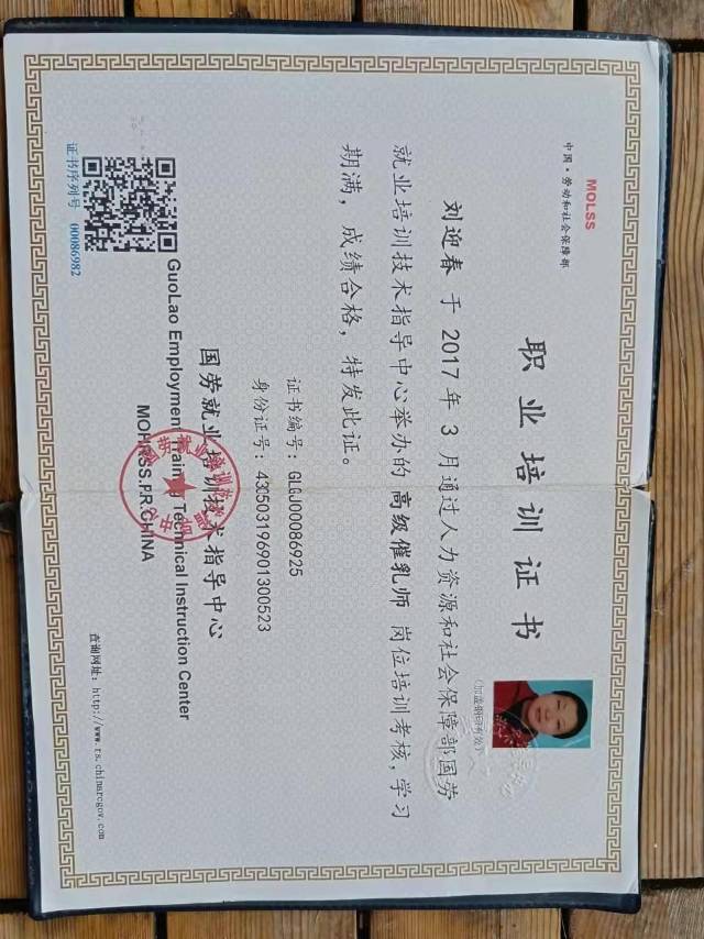 刘阿姨职业证书2