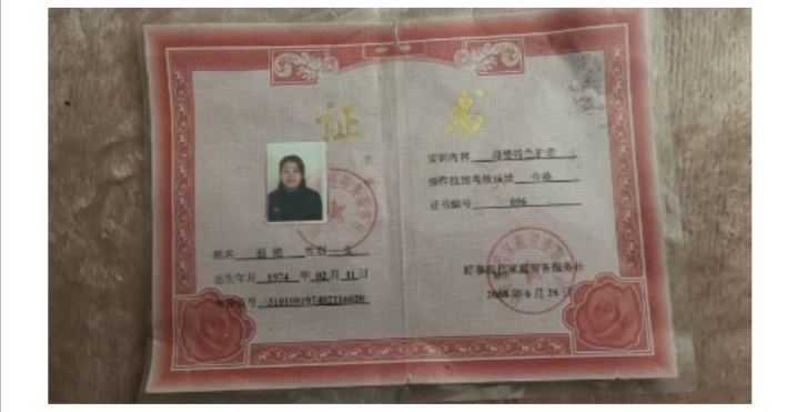 茹阿姨职业证书3