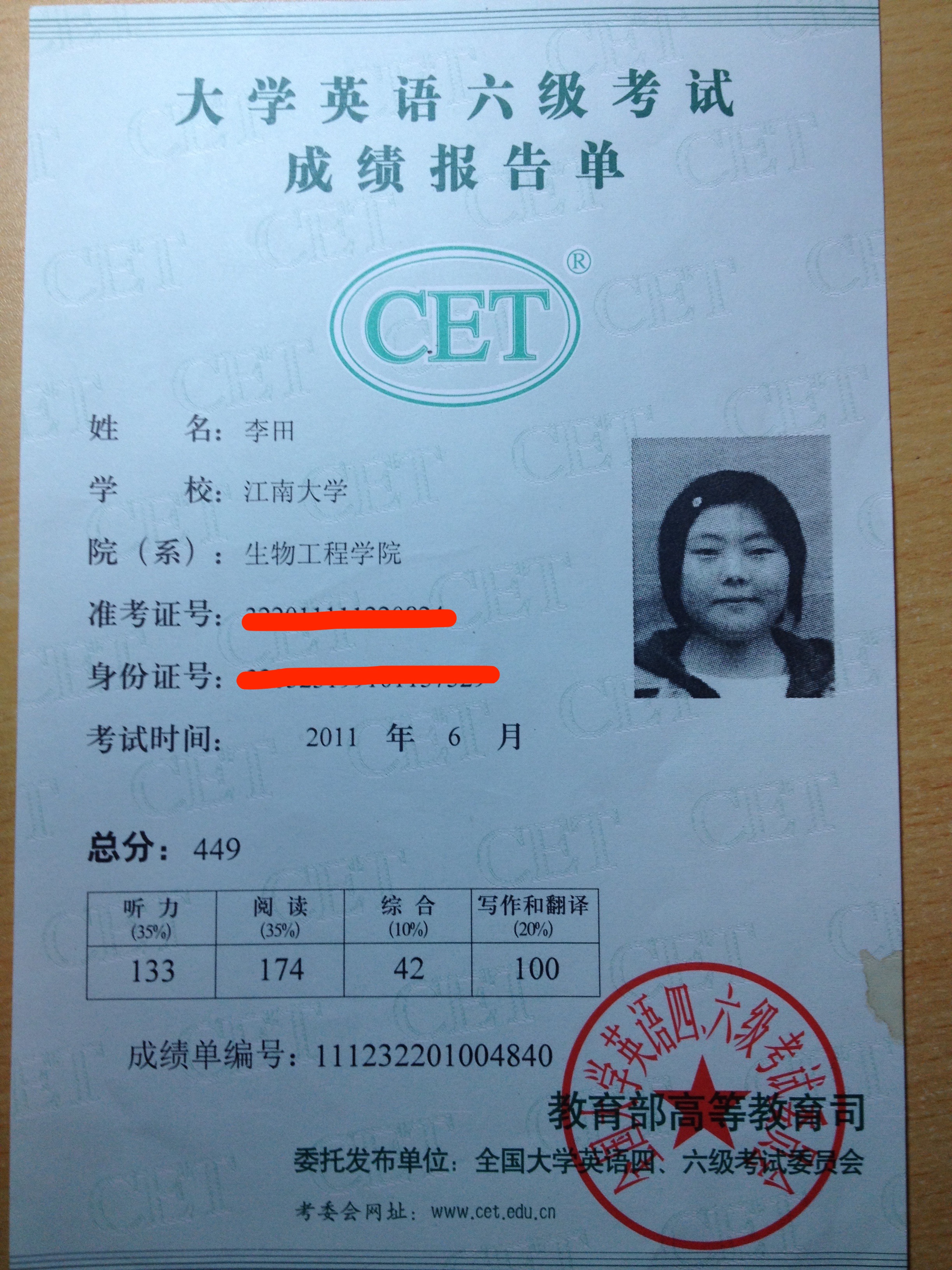 李阿姨职业证书5