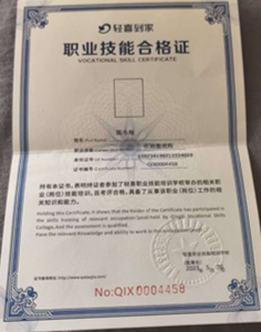 陈阿姨职业证书6