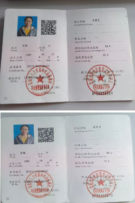 凌阿姨职业证书2