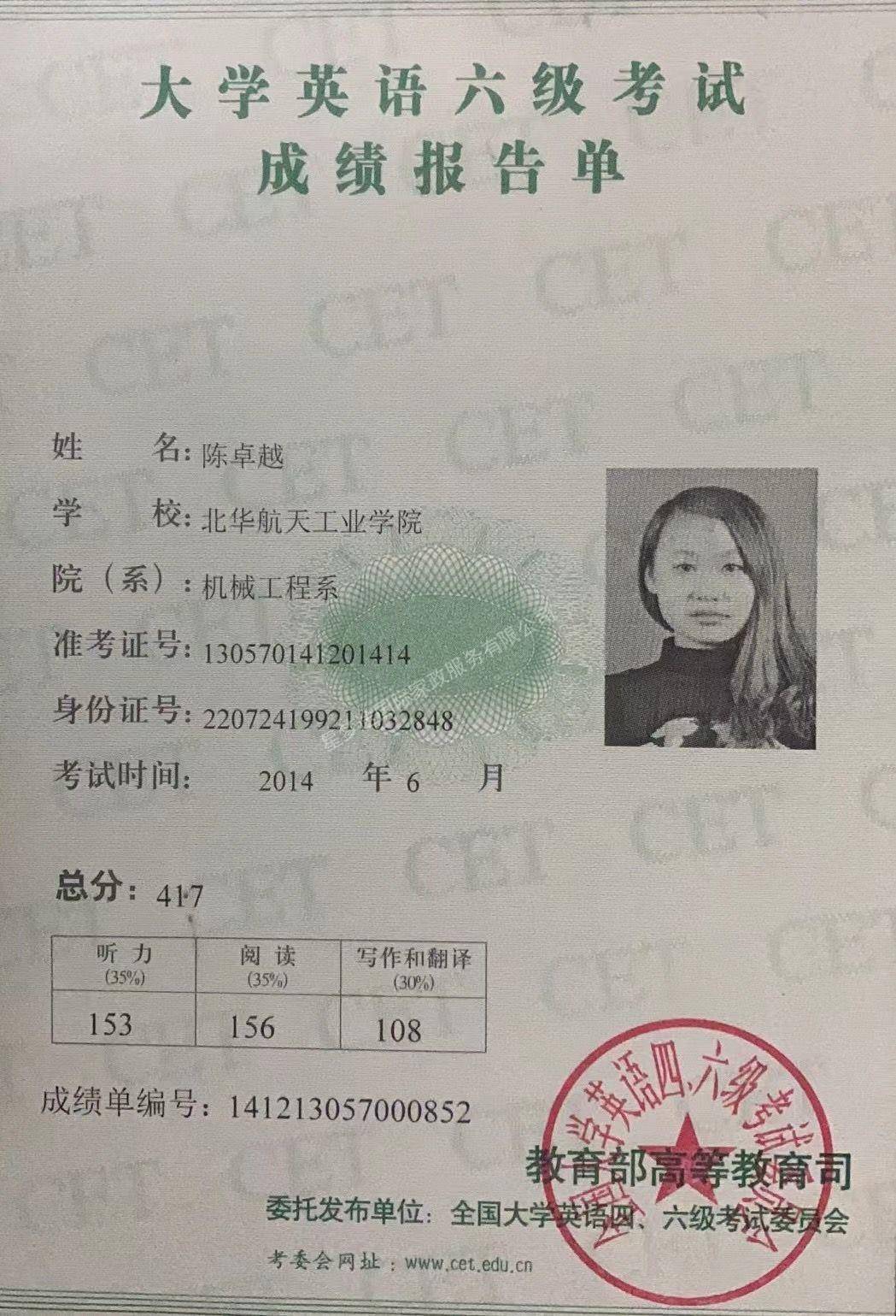 陈阿姨职业证书5