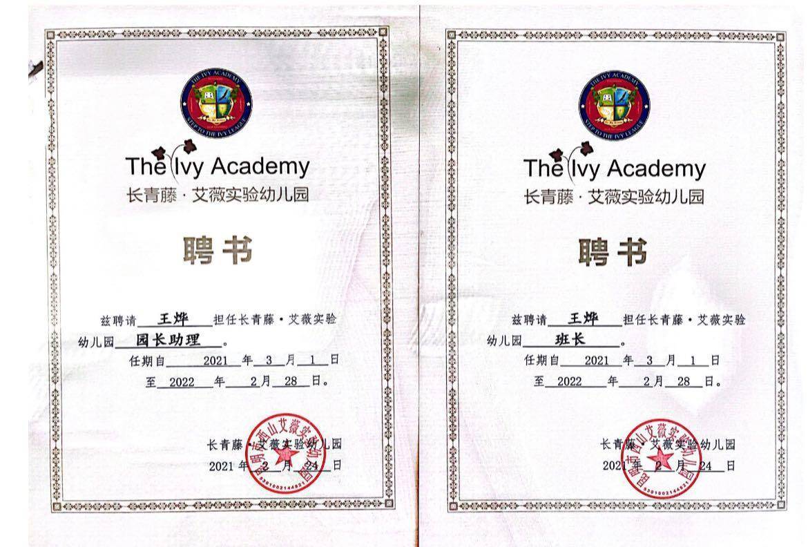 王阿姨职业证书1