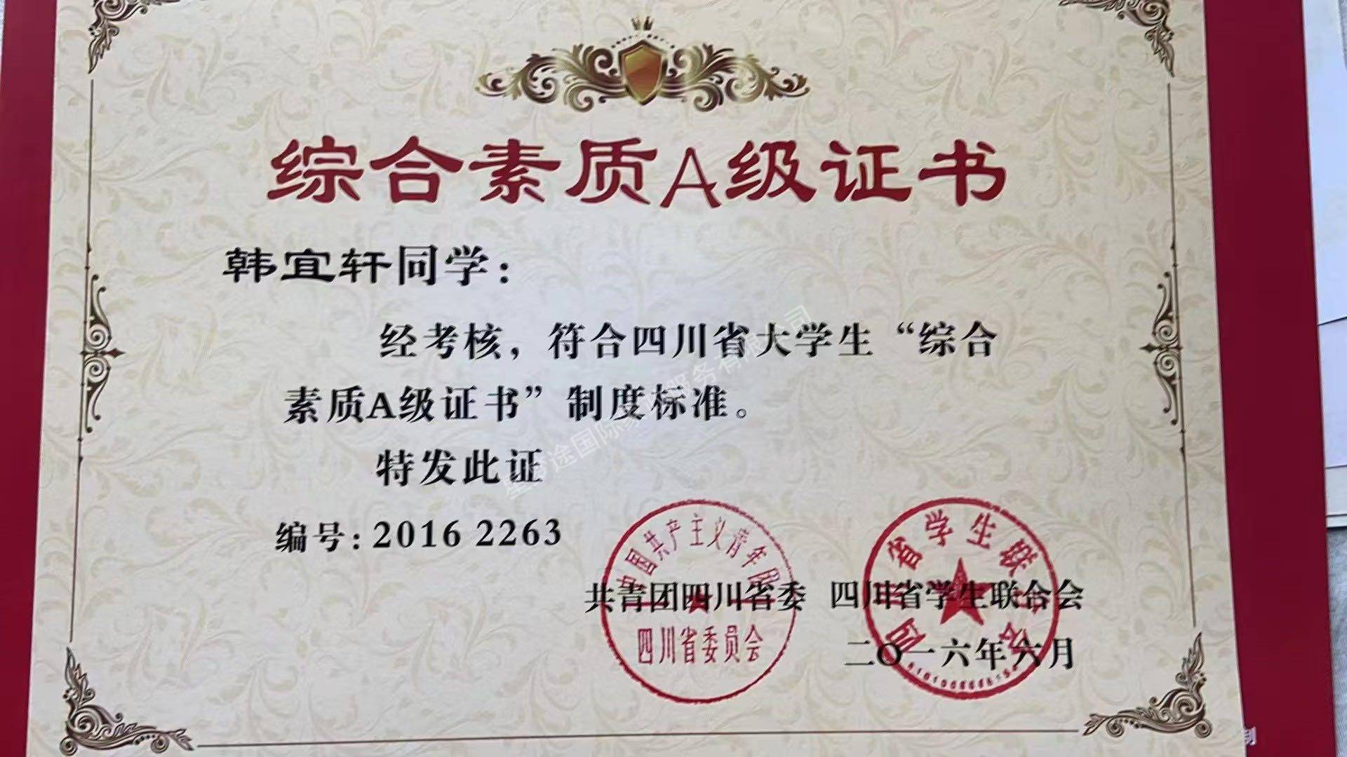 韩阿姨职业证书10
